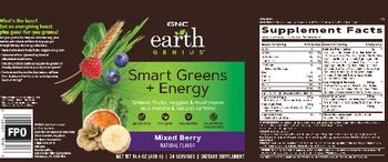 GNC Earth Genius Smart Greens + Energy Mixed Berry - supplement