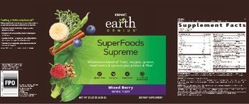 GNC Earth Genius SuperFoods Supreme Mixed Berry - supplement