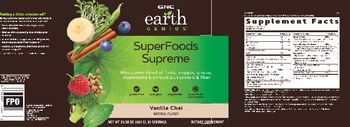 GNC Earth Genius SuperFoods Supreme Vanilla Chai - supplement