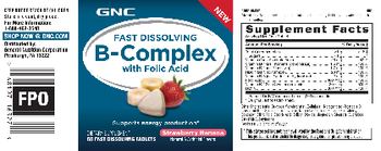 GNC Fast Dissolving B-Complex With Folic Acid Strawberry Banana - supplement