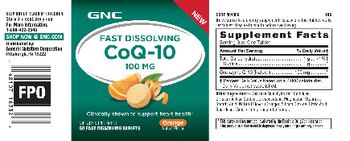 GNC Fast Dissolving CoQ-10 100 mg Orange - supplement