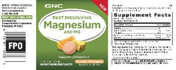 GNC Fast Dissolving Magnesium 400 mg Orange Pineapple - supplement