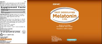 GNC Fast Dissolving Melatonin 5 mg Peppermint - supplement