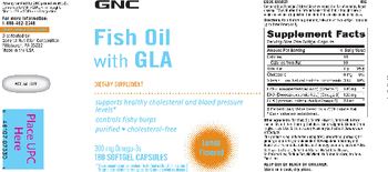 GNC Fish Oil With GLA - supplement