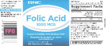 GNC Folic Acid 1000 mcg - supplement