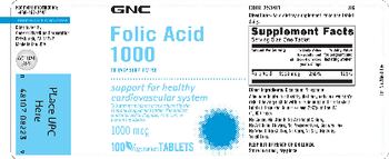 GNC Folic Acid 1000 - supplement