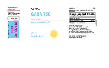GNC GABA 750 - supplement
