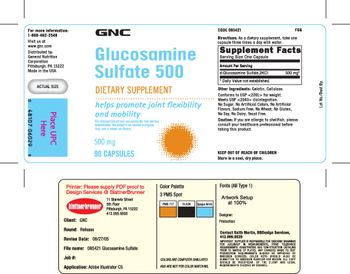 GNC Glucosamine Sulfate 500 - supplement