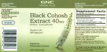 GNC Herbal Plus Black Cohosh Extract 40 mg - herbal supplement