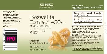 GNC Herbal Plus Boswellia Extract 450 mg - herbal supplement