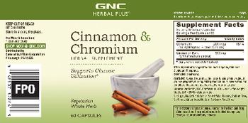 GNC Herbal Plus Cinnamon & Chromium - herbal supplement
