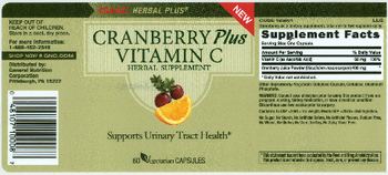 GNC Herbal Plus Cranberry Plus Vitamin C - herbal supplement