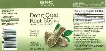 GNC Herbal Plus Dong Quai Root 550 mg - herbal supplement