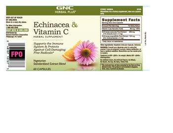 GNC Herbal Plus Echinacea & Vitamin C - herbal supplement