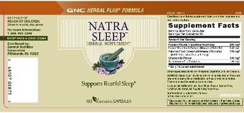 GNC Herbal Plus Formula Natra Sleep - herbal supplement