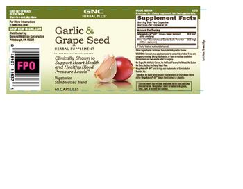 GNC Herbal Plus Garlic & Grape Seed - herbal supplement