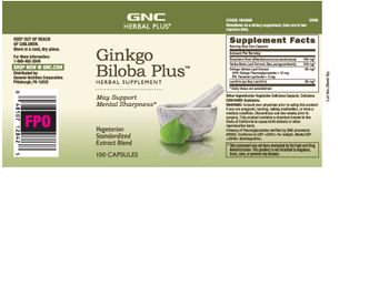 GNC Herbal Plus Ginkgo Biloba Plus - 