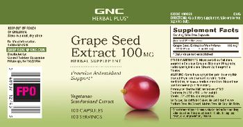 GNC Herbal Plus Grape Seed Extract 100 mg - herbal supplement