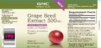 GNC Herbal Plus Grape Seed Extract 500 mg - herbal supplement