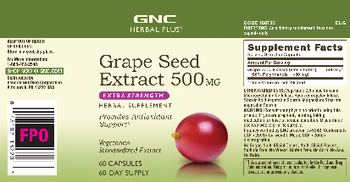 GNC Herbal Plus Grape Seed Extract 500 mg - herbal supplement
