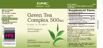 GNC Herbal Plus Green Tea Complex 500 mg - herbal supplement