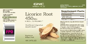 GNC Herbal Plus Licorice Root 450 mg - herbal supplement