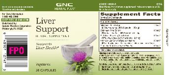 GNC Herbal Plus Liver Support - herbal supplement