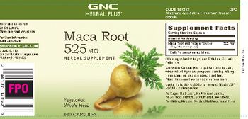 GNC Herbal Plus Maca Root 525 mg - herbal supplement