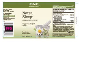GNC Herbal Plus Natra Sleep - herbal supplement
