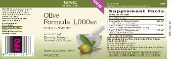 GNC Herbal Plus Olive Formula 1,000 mg - herbal supplement