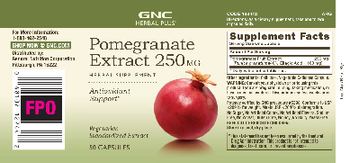 GNC Herbal Plus Pomegranate Extract 250 mg - herbal supplement