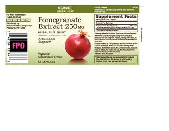 GNC Herbal Plus Pomegranate Extract 250 MG - herbal supplement