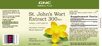 GNC Herbal Plus St. John's Wort Extract 300 mg - herbal supplement