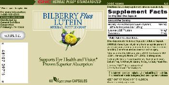 GNC Herbal Plus Standardized Bilberry Plus Lutein - herbal supplement
