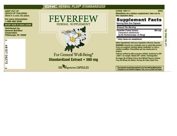 GNC Herbal Plus Standardized Feverfew - herbal supplement