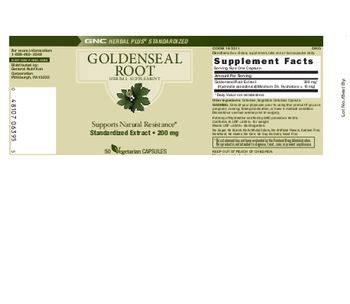 GNC Herbal Plus Standardized Goldelseal Root - herbal supplement