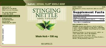 GNC Herbal Plus Stinging Nettle 500 mg - herbal supplement