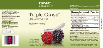 GNC Herbal Plus Triple Ginsa - herbal supplement