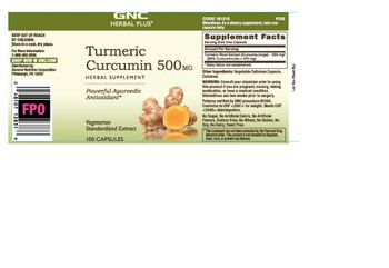 GNC Herbal Plus Turmeric Curcumin 500 MG - herbal supplement