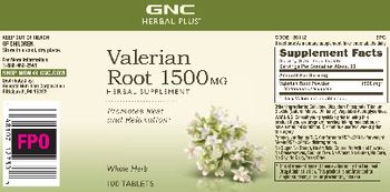 GNC Herbal Plus Valerian Root 1500 mg - herbal supplement