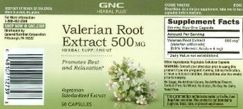 GNC Herbal Plus Valerian Root Extract 500 mg - herbal supplement