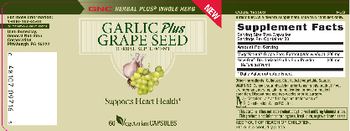 GNC Herbal Plus Whole Herb Garlic Plus Grape Seed - herbal supplement