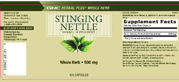 GNC Herbal Plus Whole Herb Stinging Nettle - herbal supplement