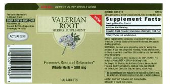 GNC Herbal Plus Whole Herb Valerian Root - herbal supplement