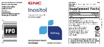 GNC Inositol 500 mg - supplement