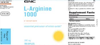 GNC L-Arginine 1000 - supplement