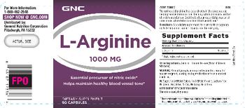 GNC L-Arginine 1000 mg - supplement