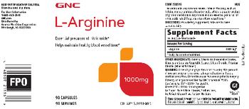 GNC L-Arginine 1000 mg - supplement