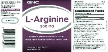 GNC L-Arginine 500 mg - supplement