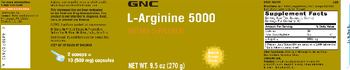 GNC L-Arginine 5000 Natural Orange Flavor - supplement